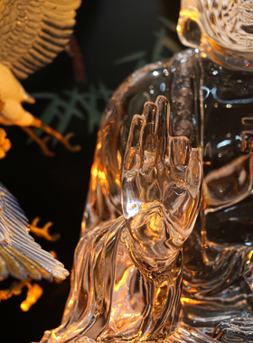 【本尼家】铂晶透明创意佛祖艺术品摆设装饰家居客厅桌面玄关摆件