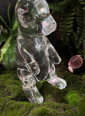 漆画彩绘玄关储物柜实木新中式