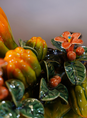 石湾陶瓷佛手瓜手工艺摆件