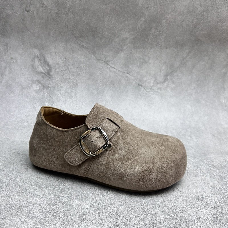 工厂26断码绒布春季新款女鞋厚底勃肯鞋圆头松糕底套脚深口女单鞋,淘宝优惠券,粉丝福利购,淘宝优惠卷