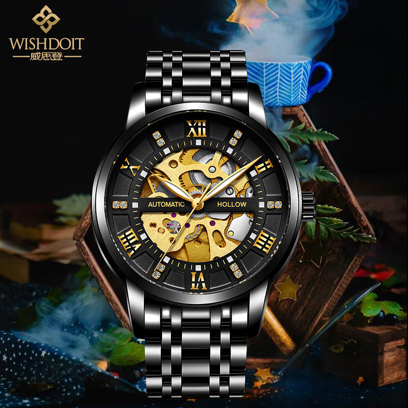 全自动瑞士镂空男士潮流时尚机械表 瑞士手表海外代购国产腕表