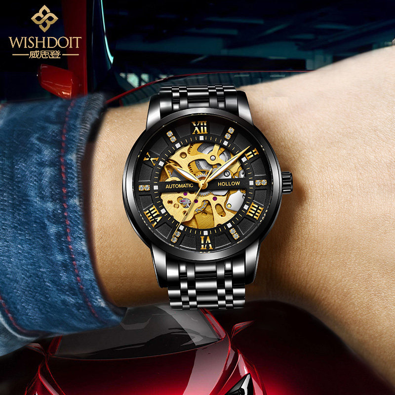 全自动瑞士镂空男士潮流时尚机械表 瑞士手表海外代购国产腕表