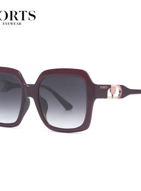 2024款PORTS宝姿太阳眼镜女装墨镜经典女款镂空角花设计 PSF24401