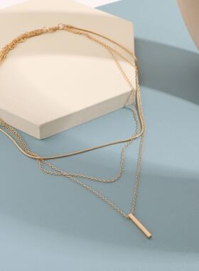 欧美多层叠戴项链 multi-layer necklace layered clavicle chain