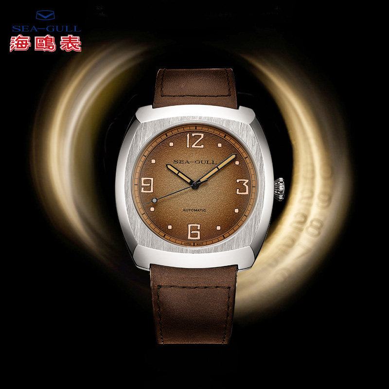 正品海鸥男士全自动防水夜光男表 名爵腕表城国产腕表