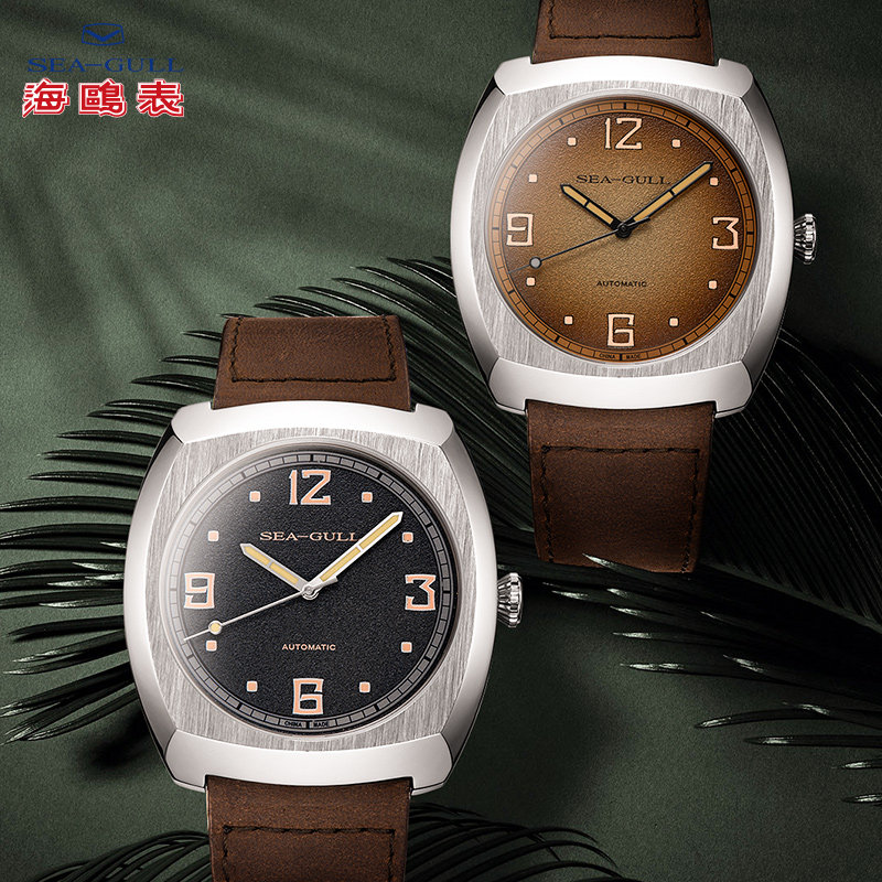 正品海鸥男士全自动防水夜光男表 名爵腕表城国产腕表
