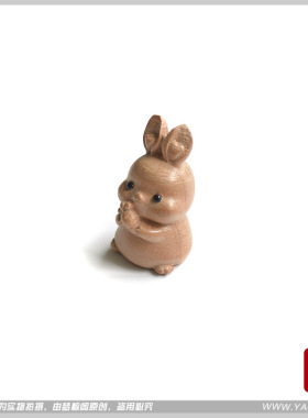 正品原木无漆桃木十二生肖摆件
