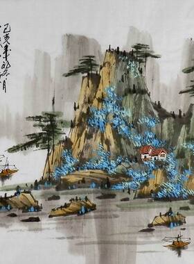 纯手工热销厚成三尺斗方山水画