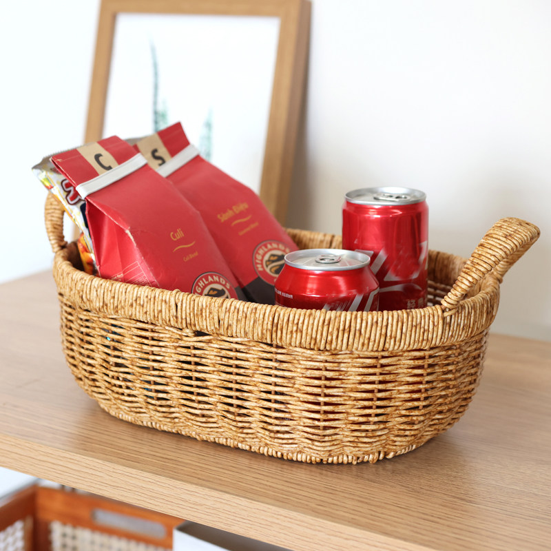 仿藤果盘藤编收纳盒野餐篮提篮竹编篮子收纳筐大号厨房鸡蛋收纳篮,淘宝优惠券,粉丝福利购,淘宝优惠卷