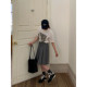 HaloLuu Wool Skirt ສອງສວມ Pleated