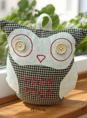 欧式复古猫头鹰门挡立体艺术造型门阻 防撞稳固 保护门墙家居摆件