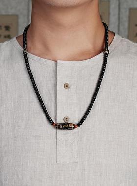 西藏九眼天珠椰壳挂脖项链正品