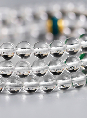 天然白水晶手链108颗佛珠项链