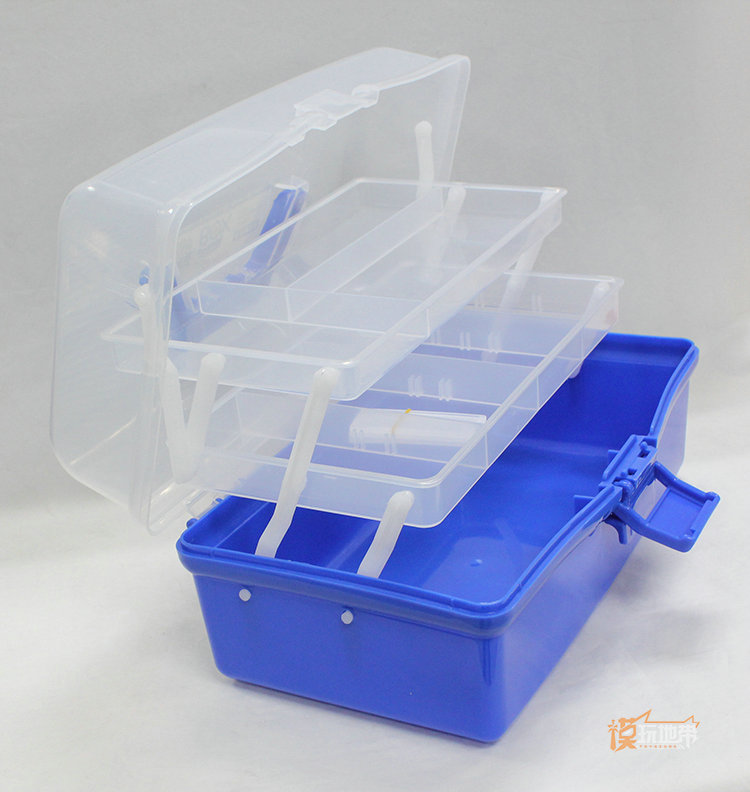 现货 塑料模型工具箱 工具收纳箱 颜色蓝黄粉随机发 - 图0