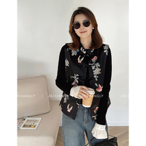 Han Shai Liang Pint Black New Chinese Cotton Suit Horse Chia Women Winter 2023 New National Wind Rework Embroidered Acetate Cotton Coat