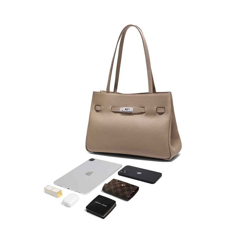 百丽女新款妈妈包质感铂金大容量黑色手提包斜挎包托特包M7959DX4,淘宝优惠券,粉丝福利购,淘宝优惠卷