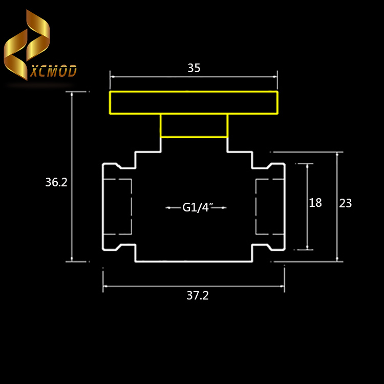 电脑水冷系统球阀放水阀门套装电脑阀门止水阀G1/4 2分螺纹-图2