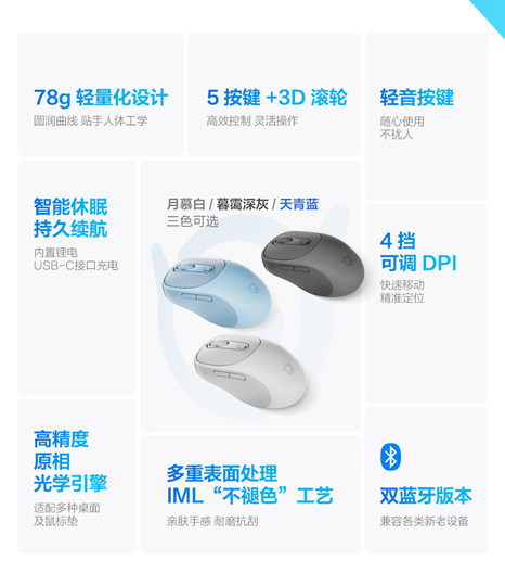 Lenovo Xiaoxin Silent Bluetooth Wireless Mouse
