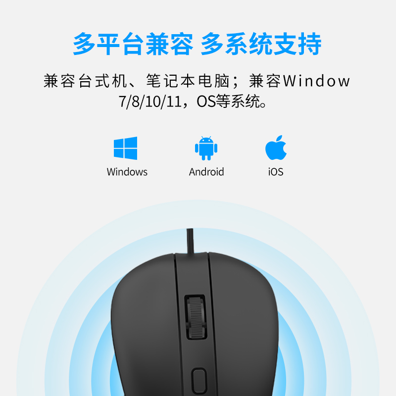 联想异能者鼠标有线办公通用小新笔记本台式电脑适用经典舒适家用 - 图2