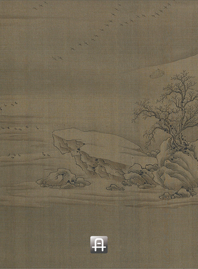 王维江干雪霁图卷真正国画临摹