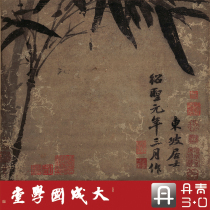 Song Su Shi Wenzhu Tutu Volume Full Volume True 1: 1 Professional Super Qing Copy Water Ink Flower Bird China Painting the Imitation Silk Roll