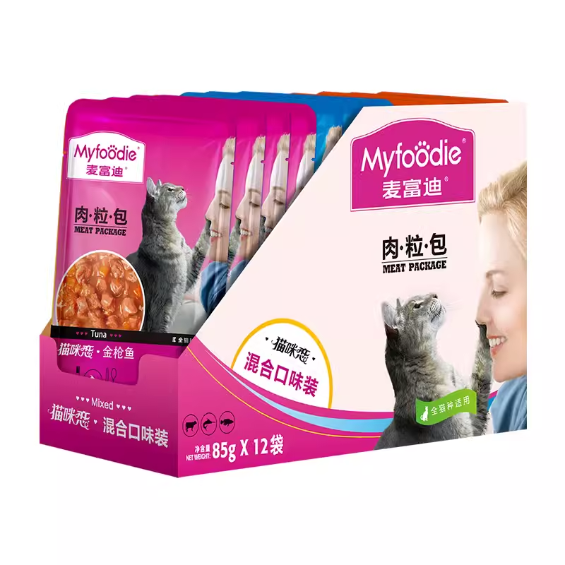 麦富迪肉粒包猫零食湿粮罐头猫咪恋增肥发腮大块营养补水成猫幼猫 - 图0