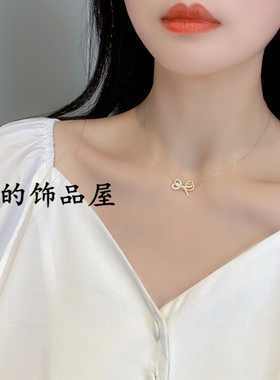 古丽气质小众锆石925银细链子