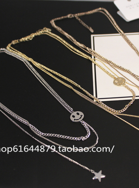 欧美韩版五角星短项链