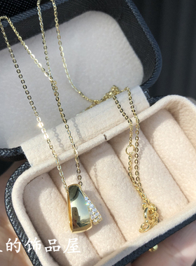 镶锆石925纯银项链锁骨链古丽