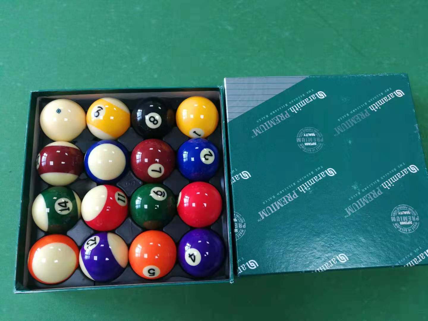 进口比利时雅乐美绿盒球银奖球Aramith美式水晶球中式台球子包邮,淘宝优惠券,粉丝福利购,淘宝优惠卷