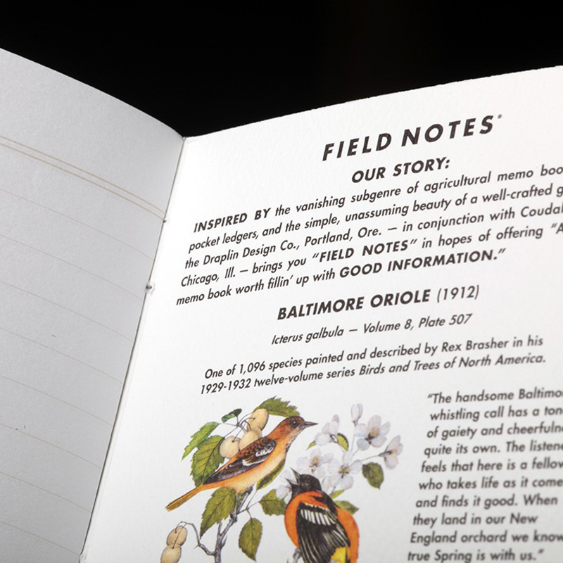 FIELD NOTES 记事本手帐本限量款 北美鸟类与树木 鸟本 - 图1