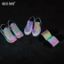 BLESS SHOE Demon Night Magic Summer Color Phản chiếu thấp Giúp giày lười Đôi giày thông thường - Giày thấp