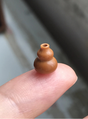 橄榄核尖小葫芦散珠单颗老挝红料
