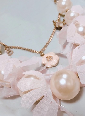 大珍珠雪纺小众设计感不褪色项链