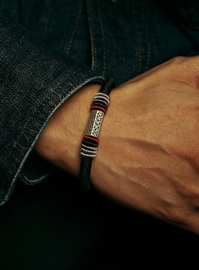 龙结新款国潮六字真言编织手绳九乘迦叶金刚结S925手链民族风情侣