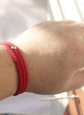 红白撞色情侣闺蜜手链转运百搭