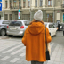 Áo khoác chống mùa 2019 thu đông mới Áo khoác cashmere hai mặt Hàn Quốc nữ ngắn sừng khóa áo len - Áo khoác ngắn áo khoác dài nữ Áo khoác ngắn
