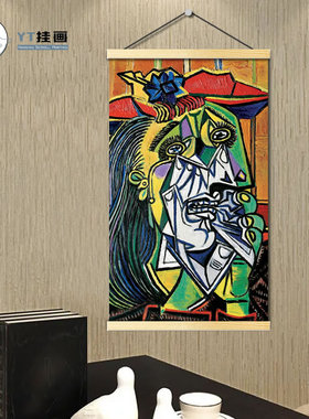 现代简约油画蒙娜丽莎挂画名画玄关走廊过道竖版壁画背景画装饰画