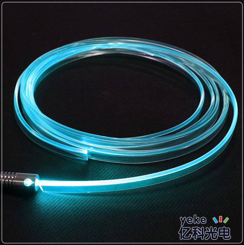 一体裙边导光条汽车改装中控四门氛围灯带发光线12V 5V光纤小光源_虎窝淘