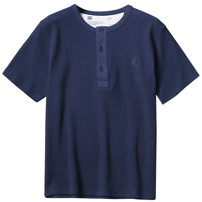 易网优选D9出品 德国军刀男式亨利领弹力蜂窝棉透气舒适时尚短袖,淘宝优惠券,粉丝福利购,淘宝优惠卷