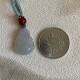 Myanmar natural jade pendant A white small Buddha pendant