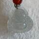 Myanmar natural jade pendant A white small Buddha pendant