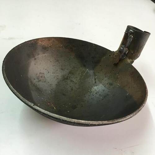 包邮钢板铁勺漏勺铁瓢大铁勺捞渣勺清理下水道淤泥挖泥土掏粪勺子 - 图2