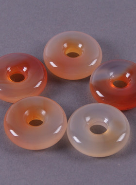 天然巴西通透玉髓平安扣小版玛瑙