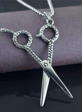 剪刀项链男吊坠发型师百搭学生日韩版个性潮人钛钢首饰品STN803