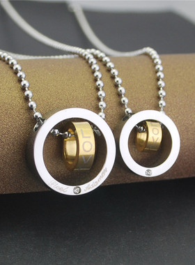 love幸运双环欧美风长款毛衣链