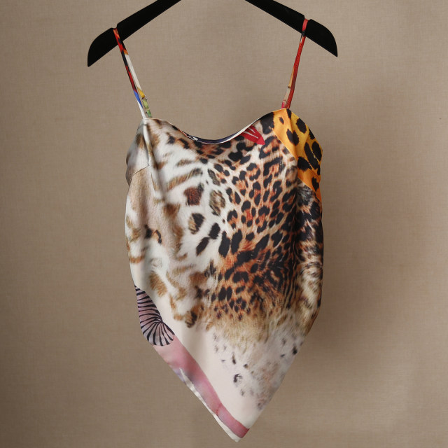 Vintage leopard ພິມດອກພິມ suspender bellyband