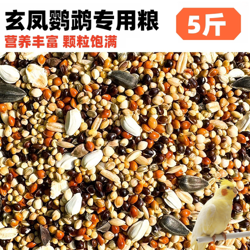 鹦鹉鸟粮饲料玄凤鹦鹉专用粮牡丹中小型鸟食黄谷子五色黍子混合粮 - 图0