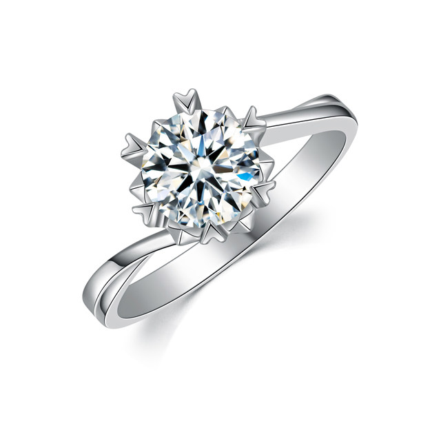 18k platinum ring with empty diamond ring, modified jewelry, emerald jade pendant, inlay processing and customization