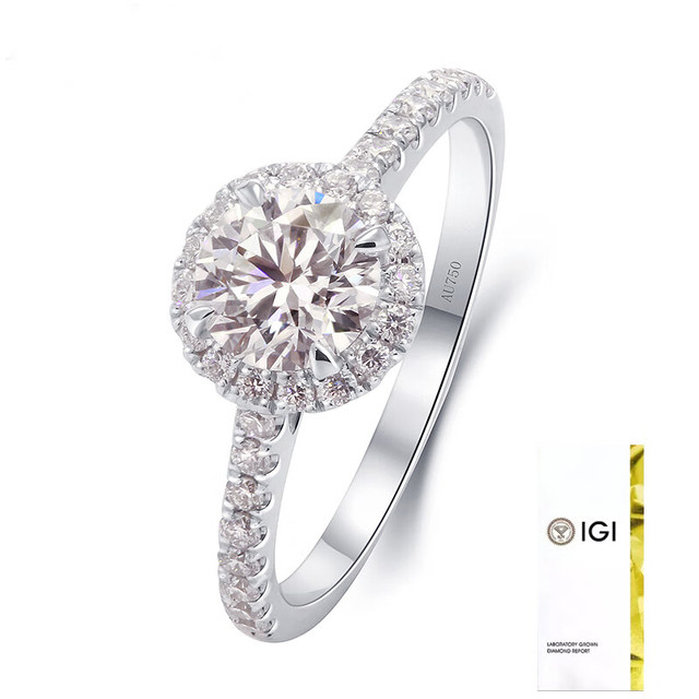 18k platinum ring with empty diamond ring, modified jewelry, emerald jade pendant, inlay processing and customization